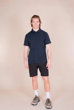 Chemise De Golf Chlorophylle Pour Hommes - GASPÉ -Go Sport Boutique chloro chemise gaspe mc marine 016792 111 03