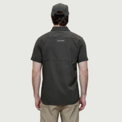 GASPÉ - Chemise à Manches Courtes Pour Hommes - Chlorophylle -Go Sport Boutique chlorophylle chemise mc gaspe charcoal 167770 135 02