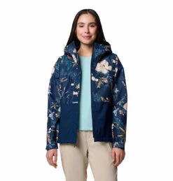 Manteau Imperméable Columbia Pour Femmes - HIKEBOUND PRINTED 17 Manteau Imperméable Columbia Pour Femmes - HIKEBOUND PRINTED -Go Sport Boutique columbia hikebound printed marine 211633 611 02