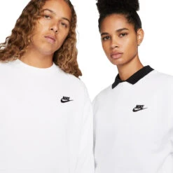 Crewneck Nike Pour Hommes - CLUB CREW BB -Go Sport Boutique nike club crew bb blanc 171394 118 05