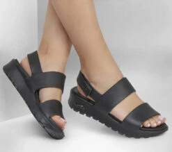 Sandales Plateforme Pour Femmes - Skechers - FOAMIES ARCH FIT FOOTSTEPS -Go Sport Boutique skechers foamies arch fit footsteps noir 893412 612 01