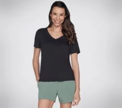 GODRI SERENE TEE - T-Shirt Col En V Femmes - Skechers -Go Sport Boutique skechers godri serene tee noir 892130 612