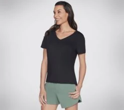 GODRI SERENE TEE - T-Shirt Col En V Femmes - Skechers -Go Sport Boutique skechers godri serene tee noir 892130 612 01 5698907a 373b 45b3 9498 13f79c1a4e4d