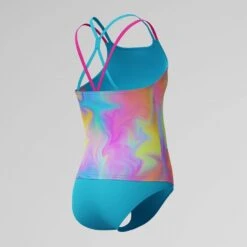Maillot De Bain Filles (Junior) Speedo - PRINT TANKINI SET -Go Sport Boutique speedo print tankini set bleu 752323 893 03