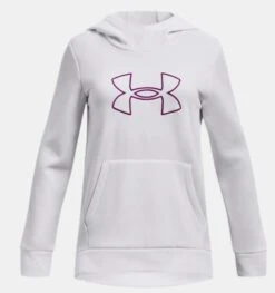 JR ARMOUR FLEECE BL HOODIE - Chandail à Capuchon Pour Filles - Under Armour -Go Sport Boutique under armour canada jr armour fleece bl hoodie gris 138996 810